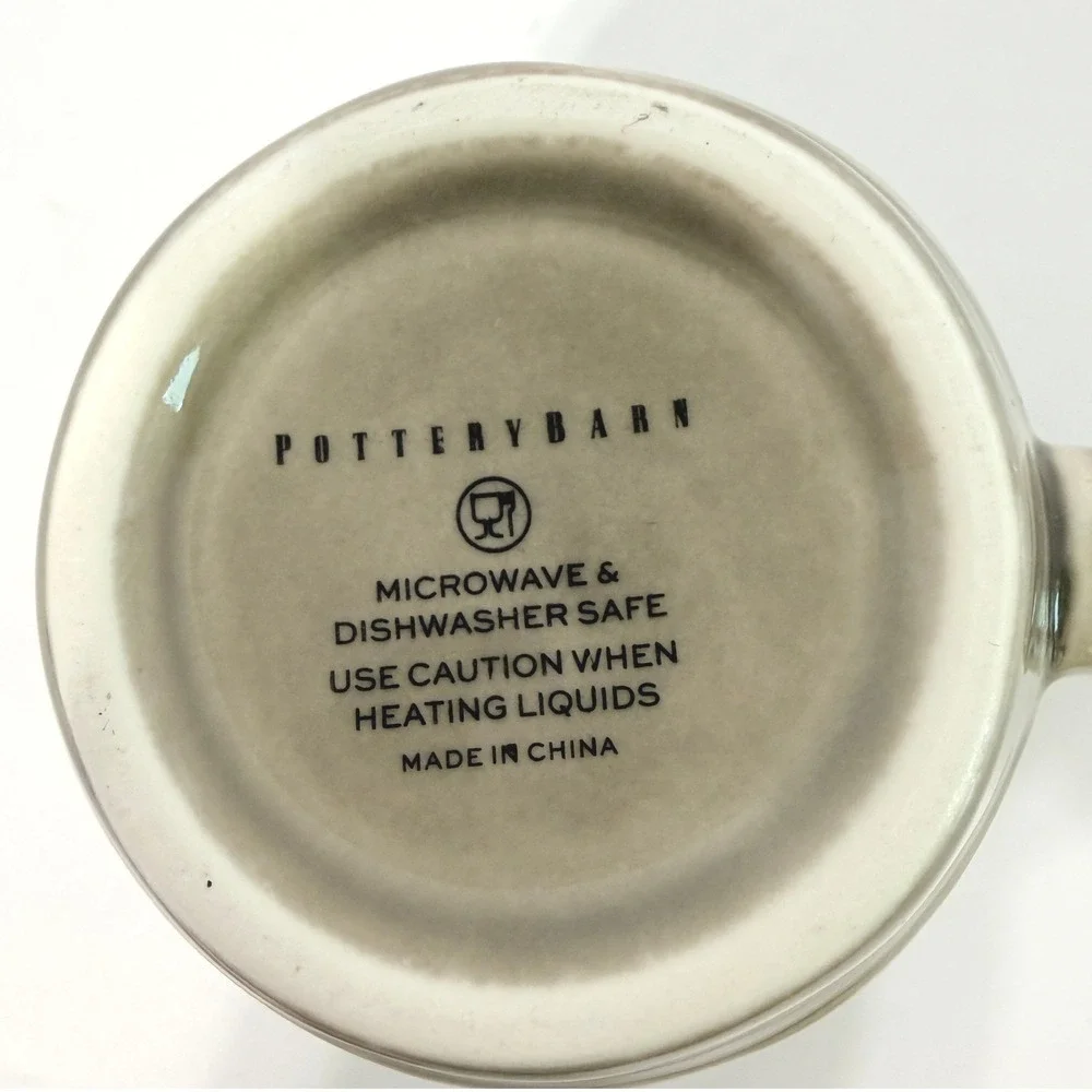 Pottery Barn Cambria Taupe Tan Stoneware Coffee Mug 12oz Replacement